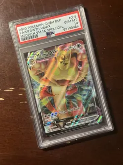 Pokemon Meowth VMAX SWSH005 Full Art Promo TCG Card PSA 10 GEM MT - Image 1