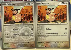 (Set of 2) Pokemon Prismatic Evolutions TCG Reverse Holo Card Miltank (081/131) - Image 1