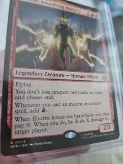 Electro, Assaulting Battery Marvel's Spider-Man MTG SPM 0076 PACK FRESH Magic - Image 2