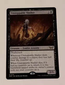 MTG Unstoppable Slasher - Duskmourn: House of Horror LP - Image 1