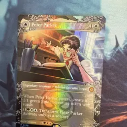 NM Borderless Foil Peter Parker, MTG, Marvel's Spider-Man, Magic, 208 - Image 4