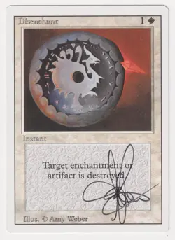 Signed Disenchant LP Revised Edition Artist Amy Weber 1994 MTG Magic Vintage EDH - Image 1