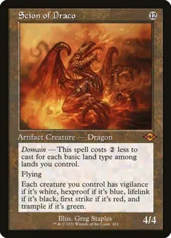 MTG English Scion of Draco (Retro Frame) (Foil Etched) NM Foil Modern Horizons 2 - Image 1