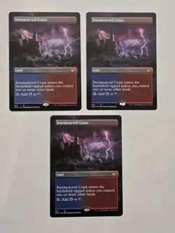 3x Stormcarved Coast - Showcase - Crimson Vow - Near Mint - MTG - Image 1