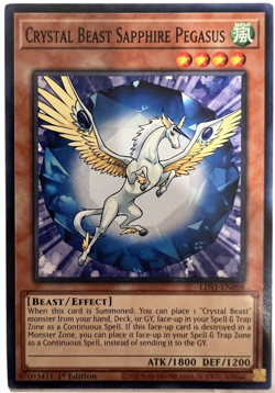 YuGiOh! - Crystal Beast Sapphire Pegasus - LDS1-EN098 - 1st Edition - Common - Image 1