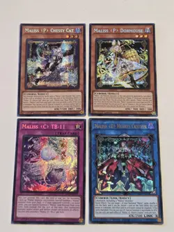Maliss P Chessy Cat + Dormouse MP25 Prismatic Secret Rare Yugioh Set Mint +BONUS - Image 1
