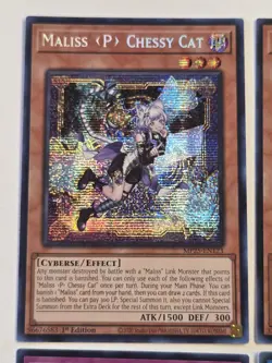 Maliss P Chessy Cat + Dormouse MP25 Prismatic Secret Rare Yugioh Set Mint +BONUS - Image 2
