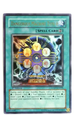 Yugioh Dangerous Machine Type-6 1st Edition LODT-EN096 Ultimate Rare LP - Image 1