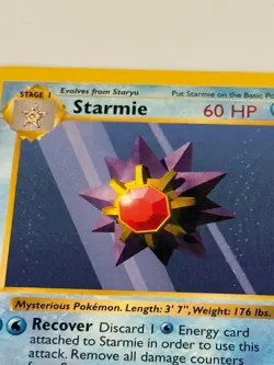 Shadowless Starmie Pokemon Card 1999 Base Set WOTC 64/102 - Image 2