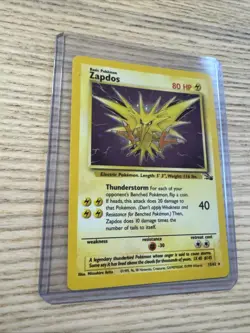 Zapdos 15/62 Fossil Rare Holo Pokemon Card NM Vintage WOTC - Near Mint - Image 1