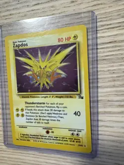 Zapdos 15/62 Fossil Rare Holo Pokemon Card NM Vintage WOTC - Near Mint - Image 3