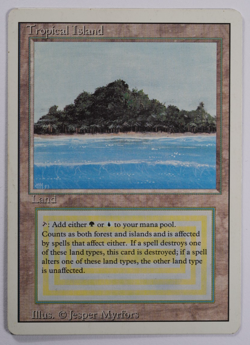 Tropical Island Magic Card Dual Land Revised MTG Reserved List - Image 1