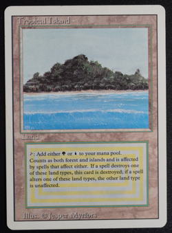 Tropical Island Magic Card Dual Land Revised MTG Reserved List - Image 3