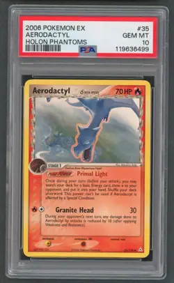 Pokemon Cards - PSA 10 Aerodactyl 35/110 - Ex Holon Phantoms Non Holo - GEM MT - Image 1