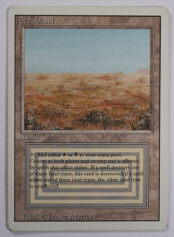 Scrubland Magic Card Dual Land Revised MTG Reserved List - Image 1