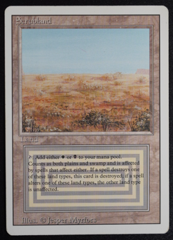 Scrubland Magic Card Dual Land Revised MTG Reserved List - Image 3