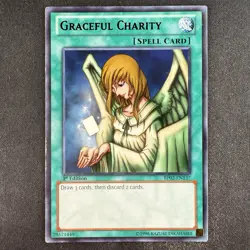Yu-Gi-Oh! Graceful Charity BP02-EN137 Battle Pack 2 Rare 1st ED Non Holo Card - Image 1