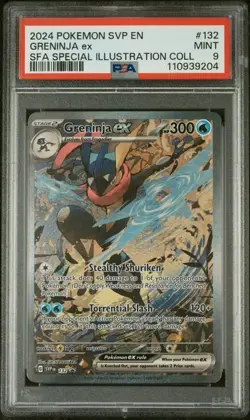 Greninja ex 132 Sv: Scarlet & Violet Promo Cards Holo PSA 9 - Image 1