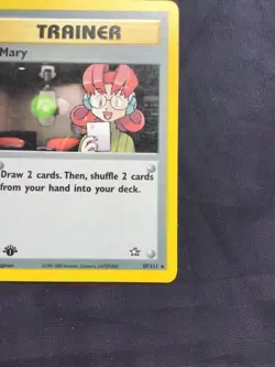 Pokemon Cards: Neo Genesis 1st Edition Rare: Mary 87/111 - Image 4