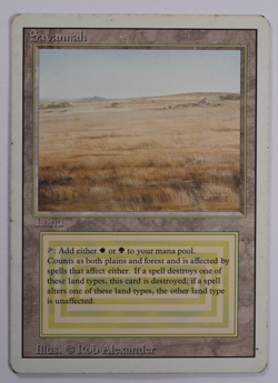 Savannah Magic Card Dual Land Revised MTG Reserved List - Image 1