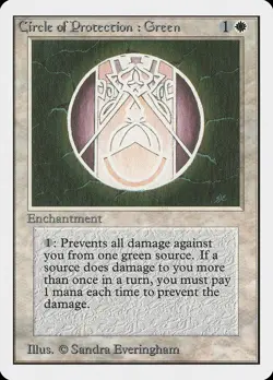 Circle of Protection: Green Unlimited NM White Common MAGIC MTG CARD ABUGames - Image 1