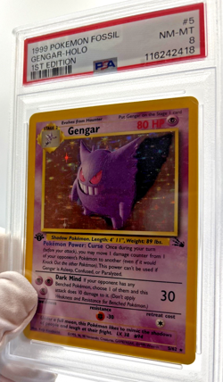 Pokemon Cards - PSA 8 1st Edition Gengar 5/62 - Fossil Set - NM-MT - PSA8 - Image 5
