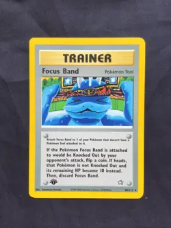 Pokemon Cards: Neo Genesis 1st Edition Rare: Focus Band 86/111 - Image 1