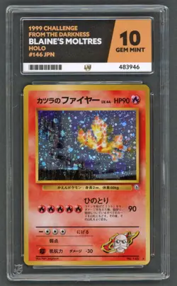 Pokemon Cards - ACE 10 Blaine's Moltres 146 - JPN Gym - PSA BGS - Image 1