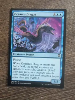 Oceanus Dragon Creature Mtg Card 087/361 NM Battle For baldur's Gate - Image 1