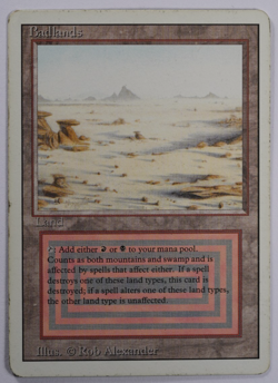 Badlands Magic Card Dual Land Revised MTG Reserved List - Image 1