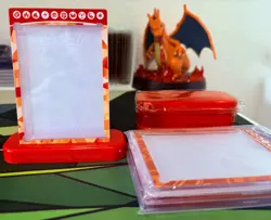 Pokemon Charizard EX Ultra Pro Magnetic CARD PROTECTOR CASE w/DISPLAY BASE STAND - Image 1