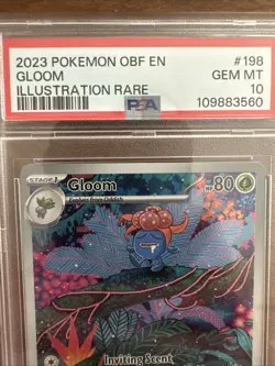 2023 Pokemon OBF en Obsidian Flames Gloom Illustration Rare PSA 10 - Image 2