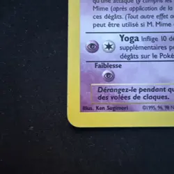 Pokemon TCG FRENCH Mr. M. Mime 6/64 Jungle Set, Vintage WOTC, LP! - Image 5