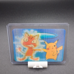 1998 Pokemon Viz Pikachu Meowth Lenticular Promo Card PIKA-0032D MP - Image 1