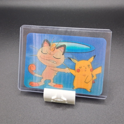 1998 Pokemon Viz Pikachu Meowth Lenticular Promo Card PIKA-0032D MP - Image 2