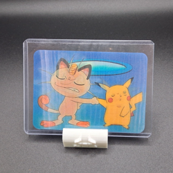 1998 Pokemon Viz Pikachu Meowth Lenticular Promo Card PIKA-0032D MP - Image 3