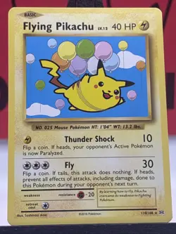 Flying Pikachu 110/108 Evolutions Pokemon TCG Regular Rare 2016 NM - Image 3