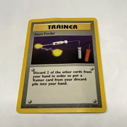 Pokemon: Item Finder #74/102 Base Set Rare Trainer Non HOLO WOTC - DMG - T65 - Image 1