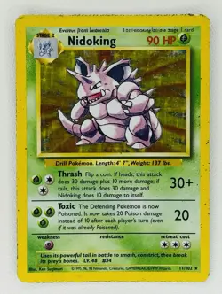 1999 Pokemon Base Set - Nidoking Holo Rate 11/102 - Image 1