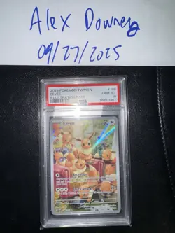 Pokemon Eevee TCG Illustration RareCard Twilight Masquerade 188/167PSA 10 - Image 1