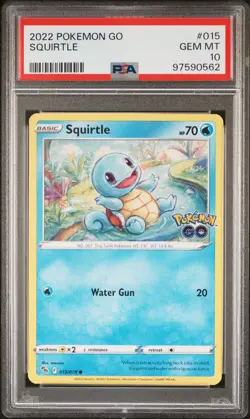 2022 POKEMON GO #15 SQUIRTLE PSA 10 POP 33! - Image 1