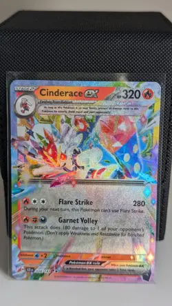 028/142 Cinderace ex : Double Rare Holo : Stellar Crown : Pokemon TCG NM/MT - Image 1