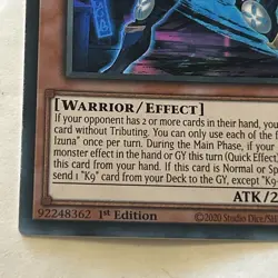 JUSH-EN031 K9-17 Izuna Ultra Rare Near Mint 1st edition - Image 5
