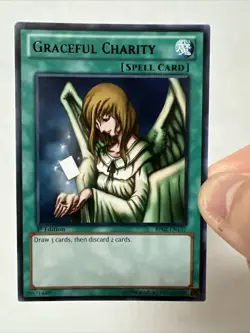 Yugioh Graceful Charity BP02-EN137 Rare 1st Ed NM - Image 2