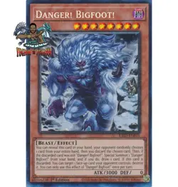 Yugioh! 1x Danger! Bigfoot! Alt Art RA03-EN019 Collector's Rare 1st Ed NM - Image 1