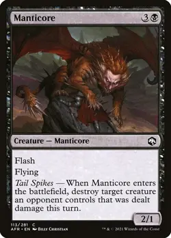 (1x) FOIL MANTICORE -Forgotten Realms - MTG Magic the Gathering Card - Image 1