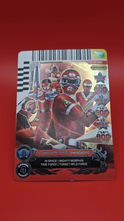 2013 Saban's Power Rangers - Action Card Game Forever Red Rangers #P-190 Foil - Image 1