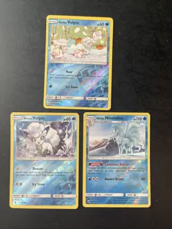 Alolan Vulpix 30/156 Ninetales 28/147 21/145 Reverse Holo - Pokemon Card Lot TCG - Image 1
