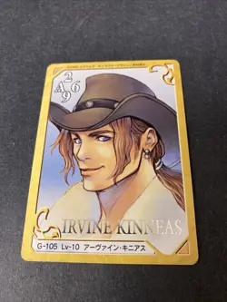 Final Fantasy 8 VIII Triple Triad Card IRVINE KINNEAS G-105 Foil - Image 1