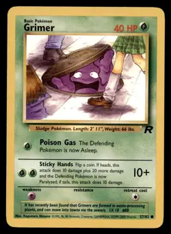 4x Pokemon Card Grimer Team Rocket 57/82 LIGHTLY PLAYED Non-Holo Common TCG!!!!! - Image 1